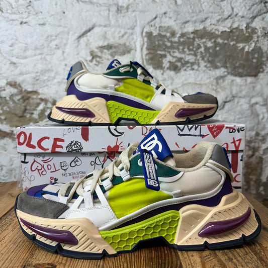 Dolce Gabbana Multicolor Air Master White Sneaker Sz 11 (44)