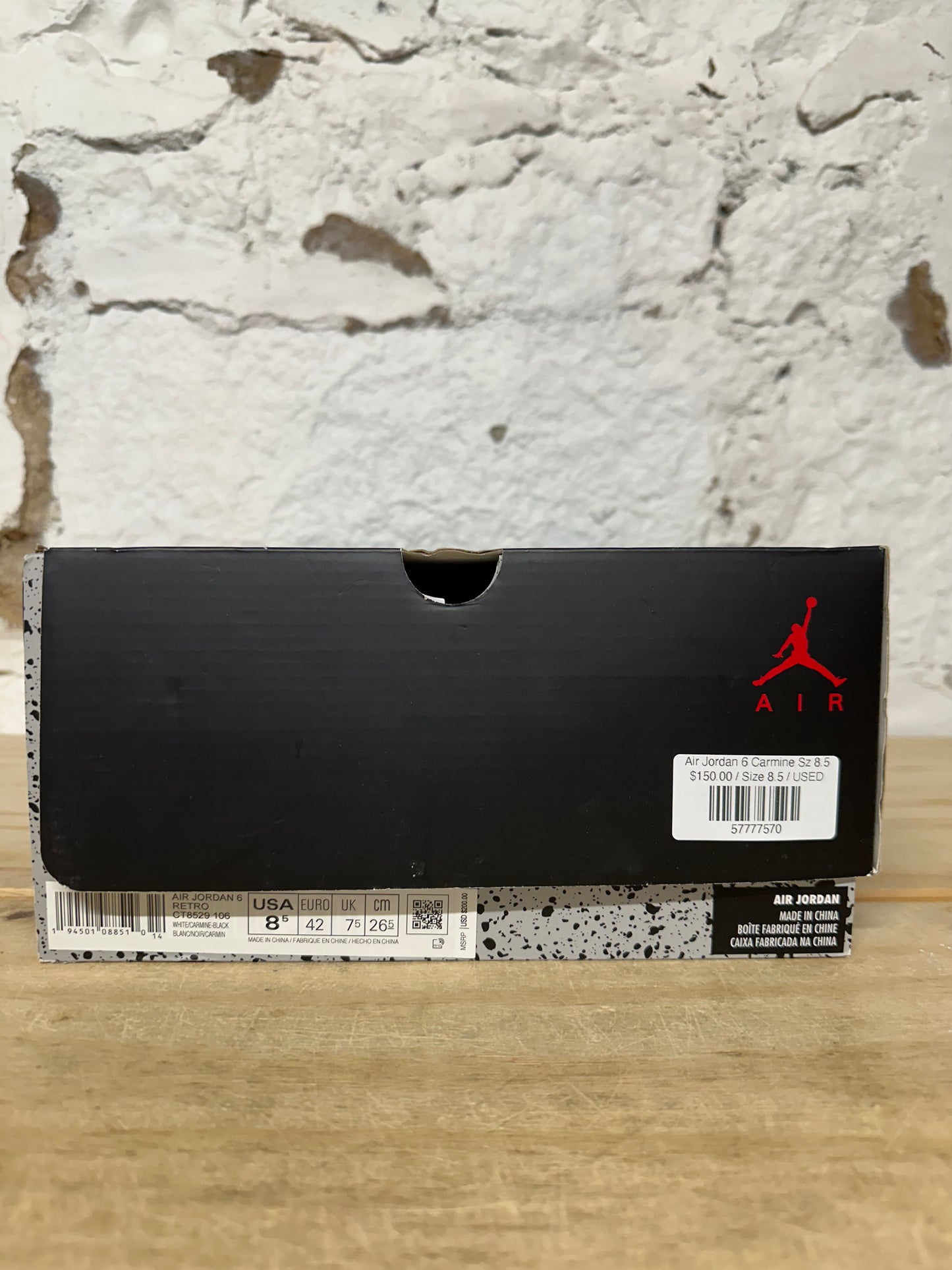 Air Jordan 6 Carmine Sz 8.5