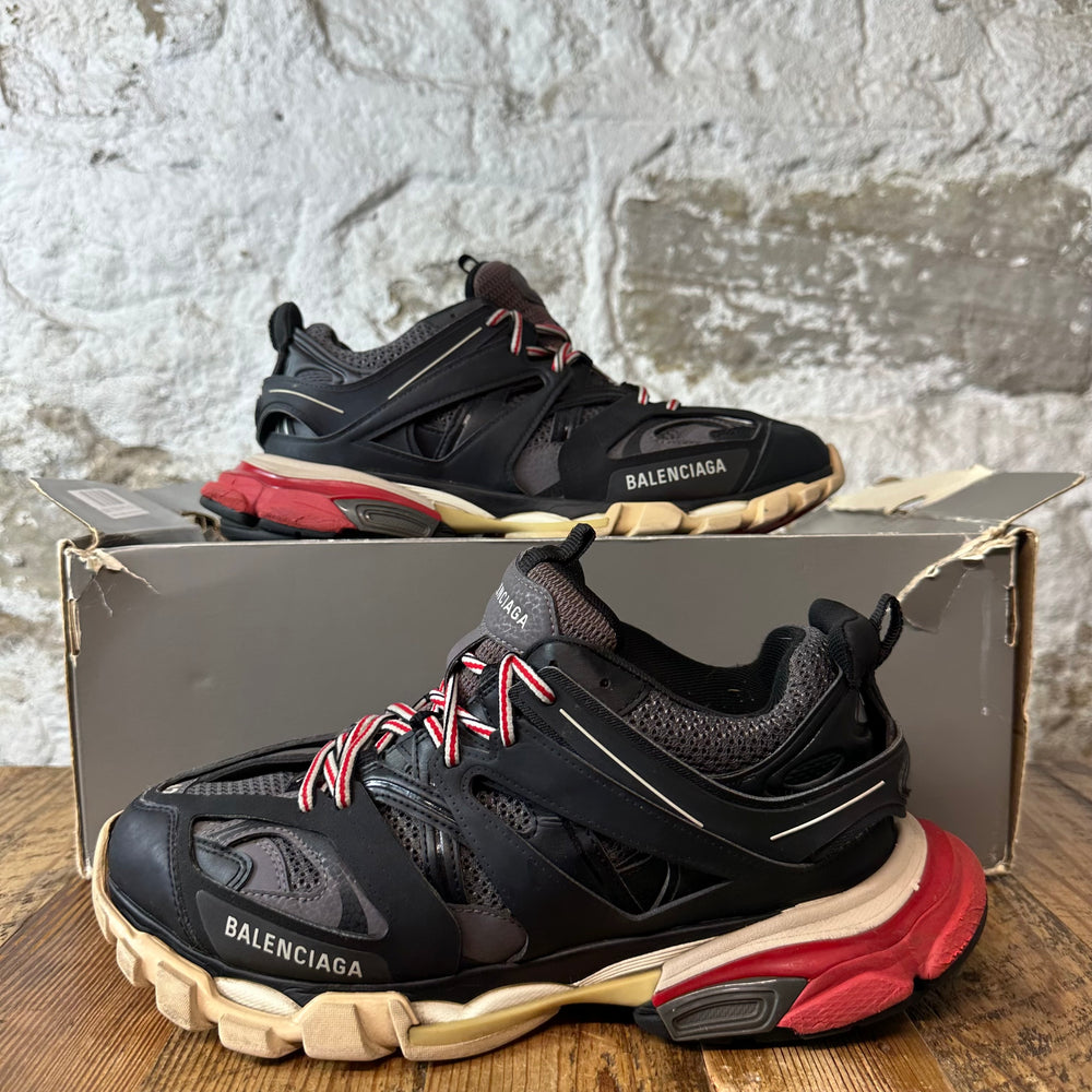 Balenciaga Track Runner Striped Lace Black Red Sneaker Sz 9 (42)