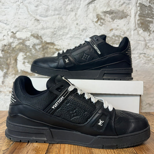 Louis Vuitton Triple Black Trainer Sneaker Sz 12.5 (11LV)