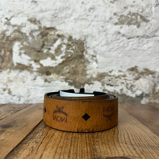 MCM Black Monogram Brown Belt (OSFA) DS