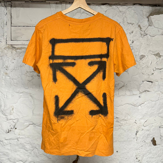Off White Picture Orange T-Shirt Sz S