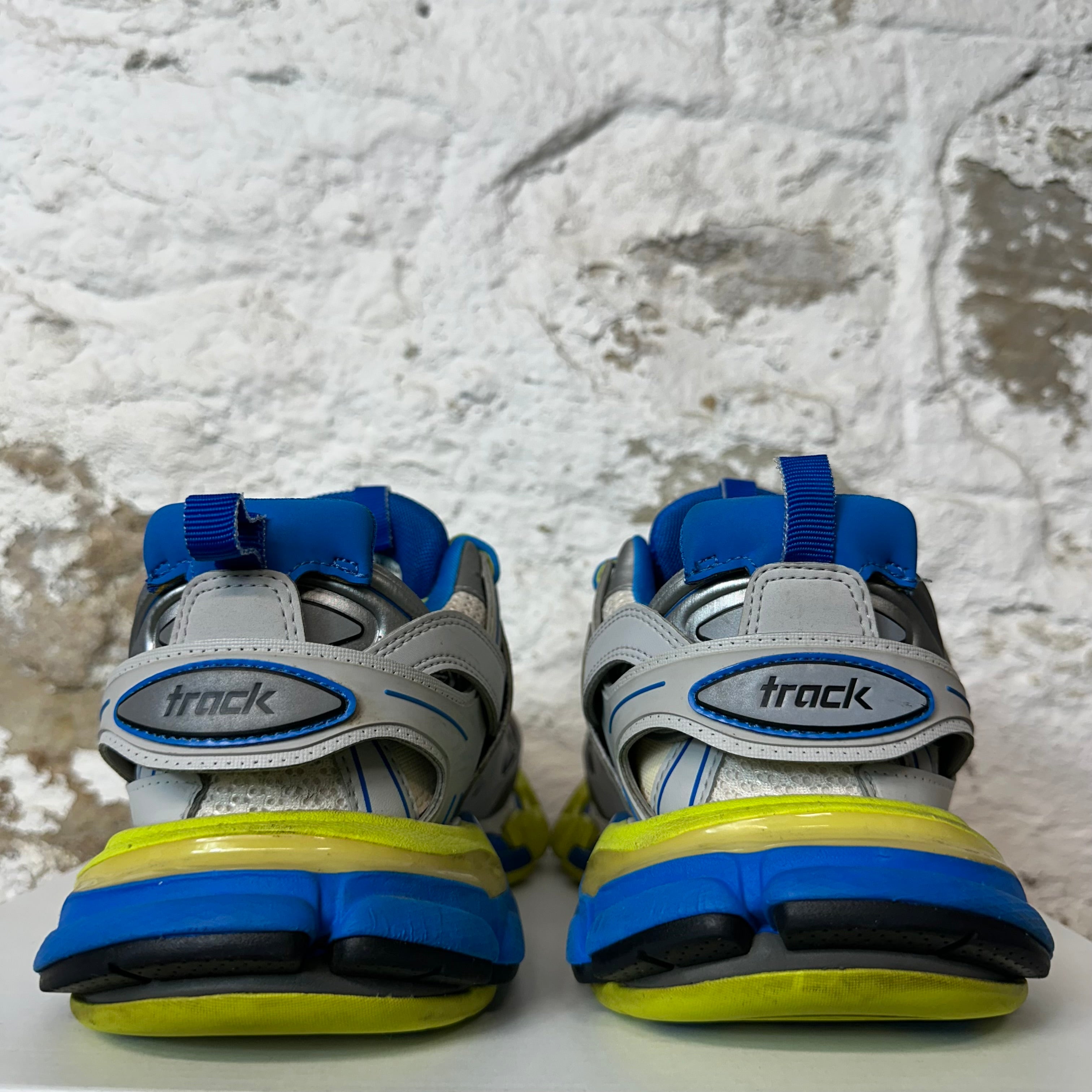 Balenciaga Track Runner Gray Blue Yellow Sneaker Sz 8 (41) – The