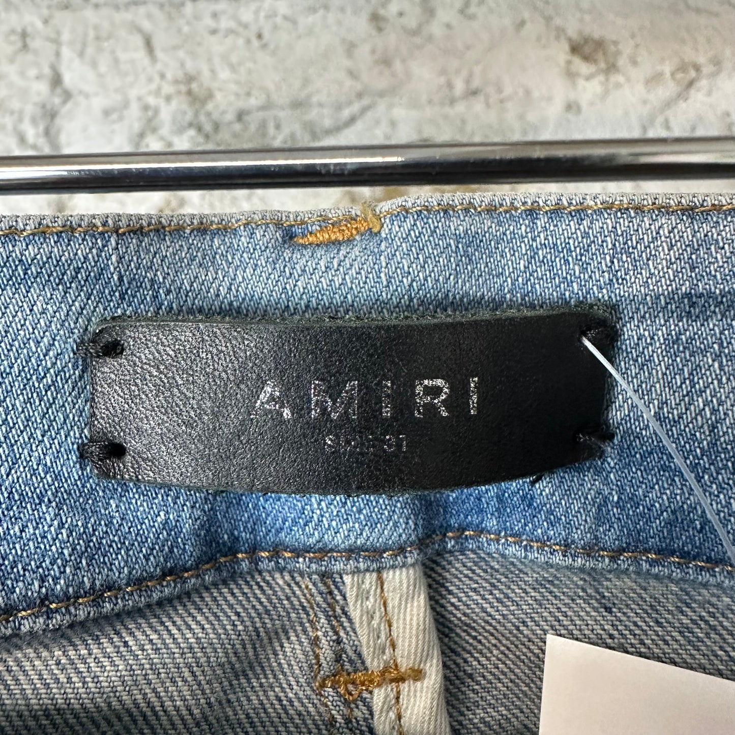 Amiri MX2 Multicolor Flannel Blue Denim Jeans Sz 31