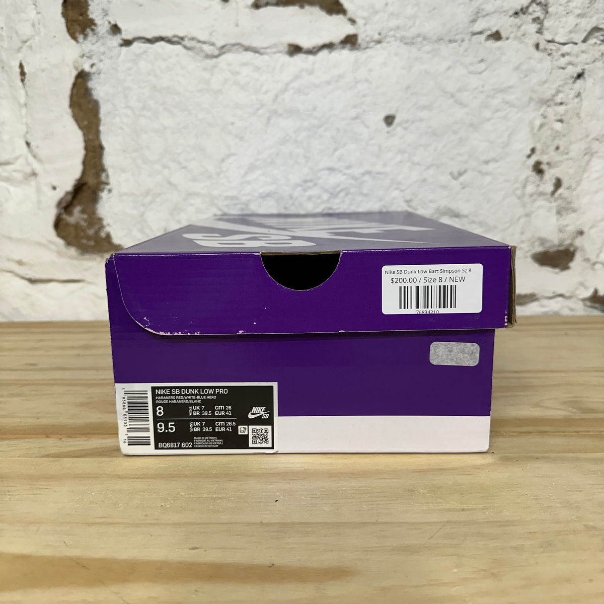 Nike SB Dunk Low Bart Simpson Sz 8