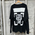 Off-White Face Logo Black Long Sleeve T-Shirt Sz L