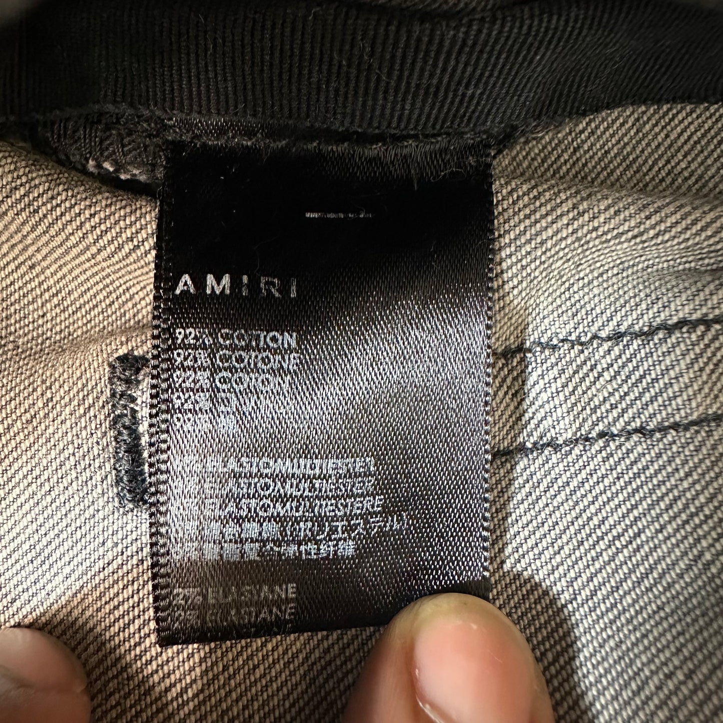 Amiri Army Stencil Grey Denim Jeans Sz 30