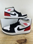 Air Jordan 1 Mid Red Black Toe Sz 10