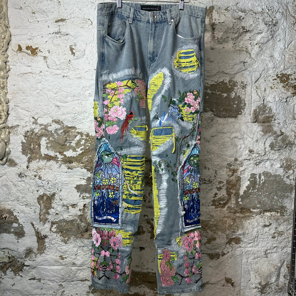 Who Decides War Durham Fusion Blue Denim Jeans Sz 34