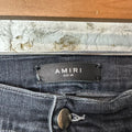 Amiri MX1 Black Paisley Thrasher Grey Denim Jeans Sz 38
