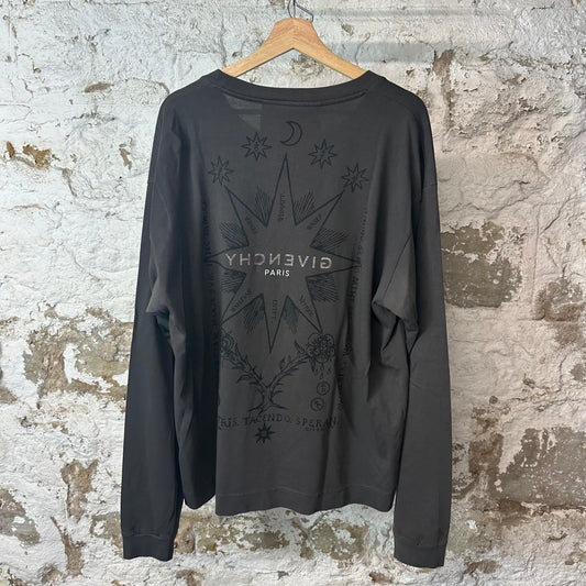Givenchy Paris Spellout Brown Long Sleeve Sz L