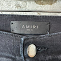 Amiri MX1 Multicolor Paisley Thrasher Black Denim Jeans Sz 32