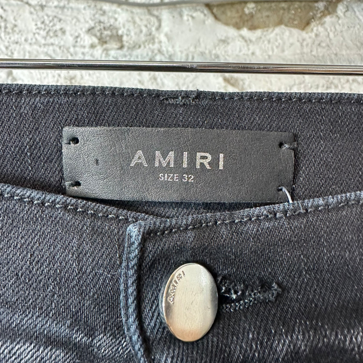 Amiri MX1 Multicolor Paisley Thrasher Black Denim Jeans Sz 32