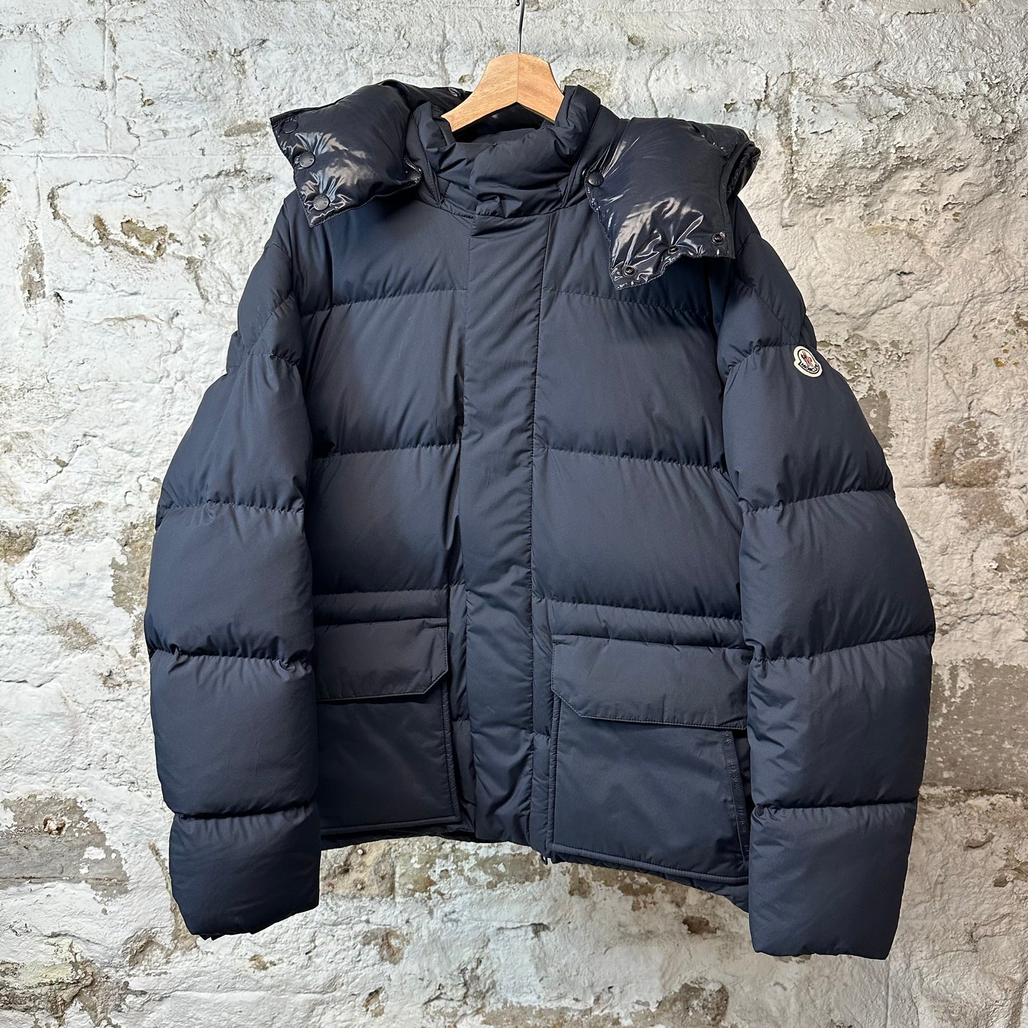 Moncler Glacier Giubbotto Navy Puffer Jacket Sz XL (5)