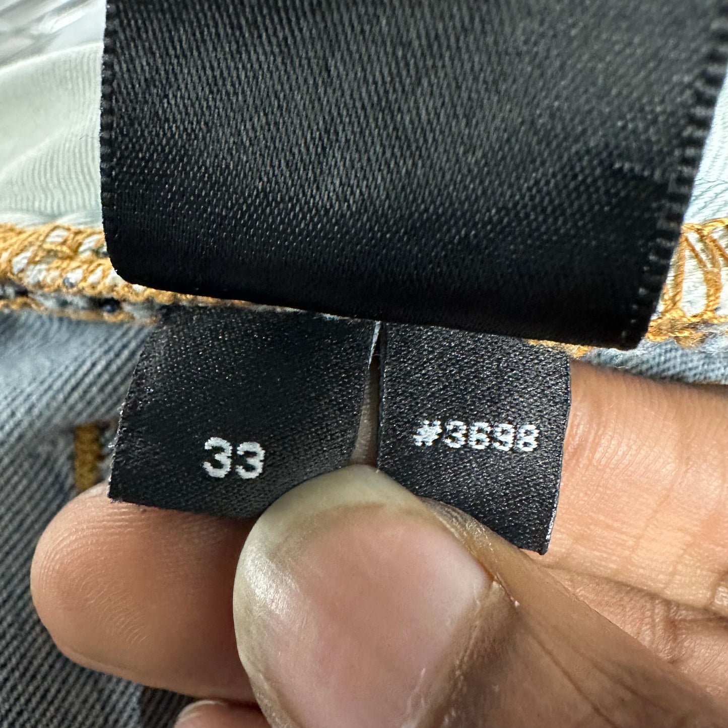 Amiri MX1 Tie-Dye Washed Blue Denim Jeans Sz 33