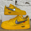 Nike Air Force 1 Low Off-White ICA University Gold Sz 10