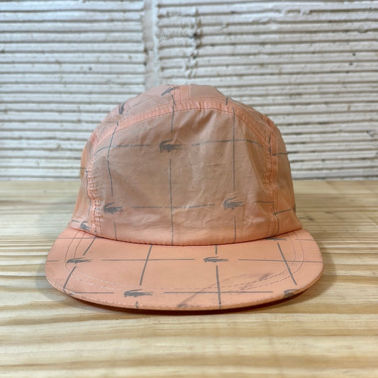 Supreme Lacoste Reflective Grid Nylon Camp Cap Peach Hat