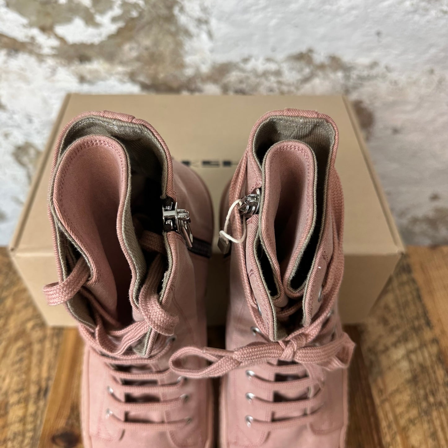 Rick Owens High Triple Dark Pink Sneaker Sz 12 (45) DS