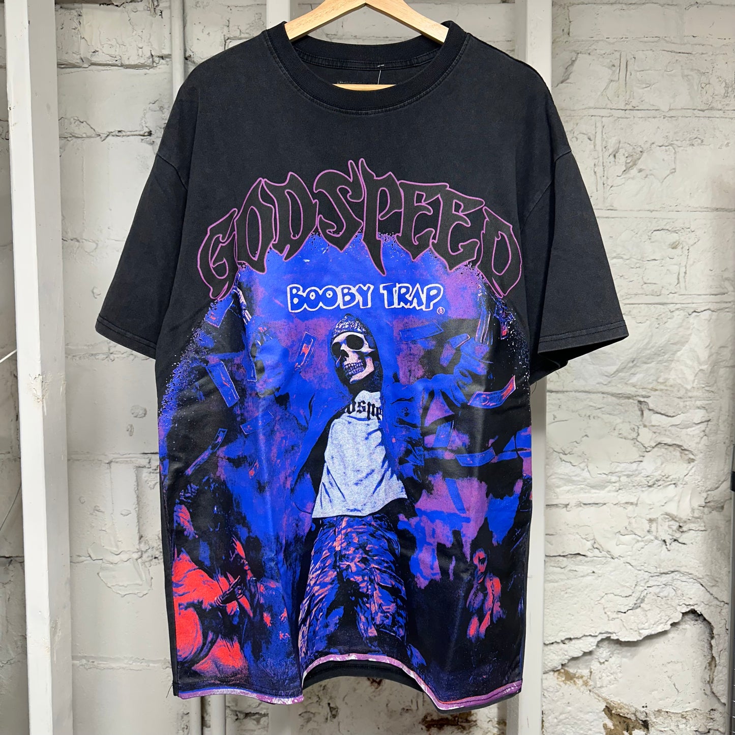 Godspeed Booby Trap Black T-Shirt Sz L