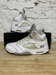 Air Jordan 5 White Metallic Sz 8.5