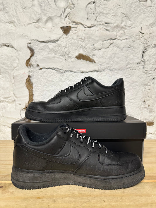 Nike Air Force 1 Supreme Black Sz 9
