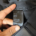 Amiri MX1 Black Leather Black Denim Jeans Sz 30