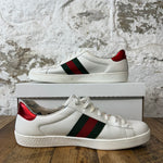 Gucci Gold Guccy Spell White Ace Sneaker Sz 10 No Box