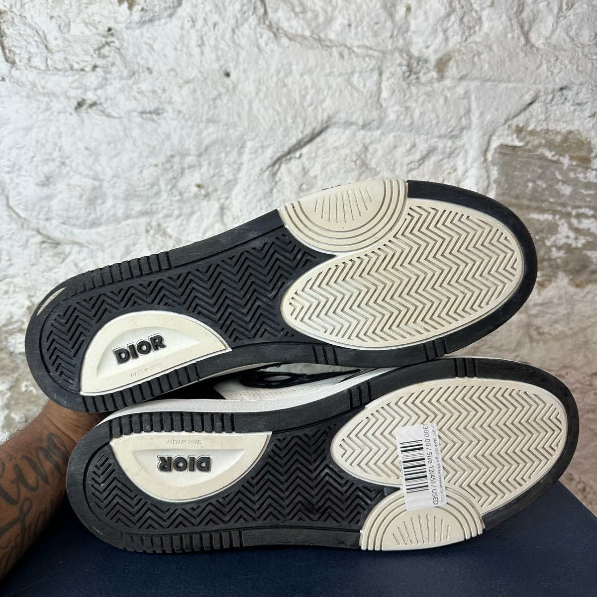 Dior B57 Black Oblique White Sneaker Sz 12 (45)