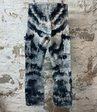 Amiri Dark Tie Dye Print Double Knee Cargo Pants Sz 30