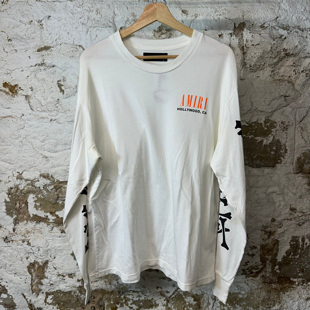 Amiri Sleeve Bone White Long Sleeve Sz M