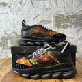 Versace Chain Reaction Barocco Print Black Sneaker Sz 8 (41)