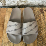 Balenciaga Gray Brown Rubber Slide