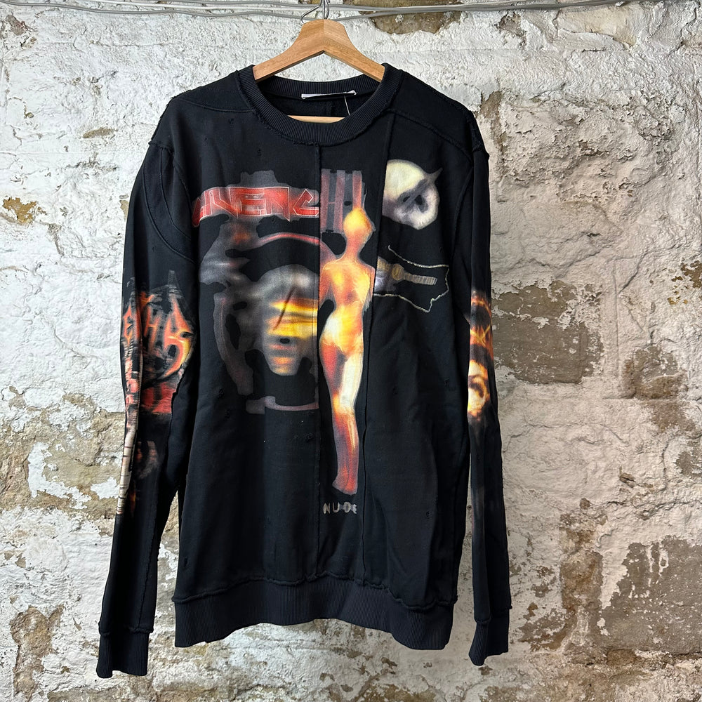 Givenchy Heavy Metal Black Crewneck Sz S
