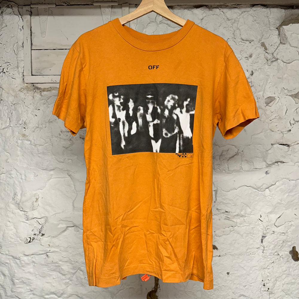 Off White Picture Orange T-Shirt Sz S