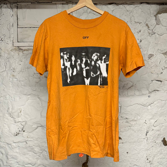 Off White Picture Orange T-Shirt Sz S