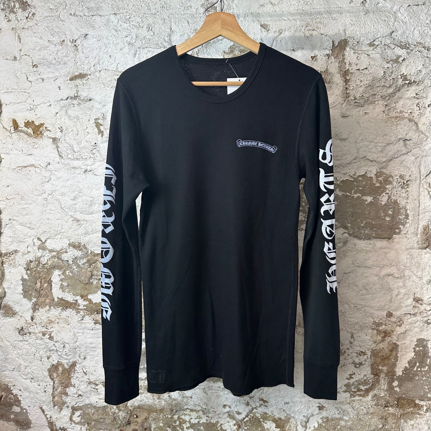 Chrome Hearts Scroll Logo Thermal L/s Black Sz L