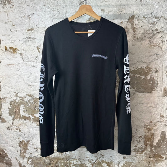 Chrome Hearts Scroll Logo Black Thermal Long Sleeve Sz L