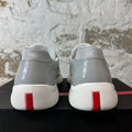 Prada Americas Cup Grey Patent White Sneaker Sz 9 DS