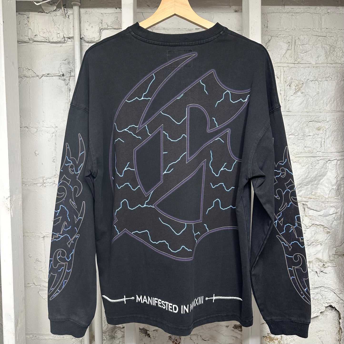 Godspeed Bike Black Long Sleeve T-Shirt Sz S