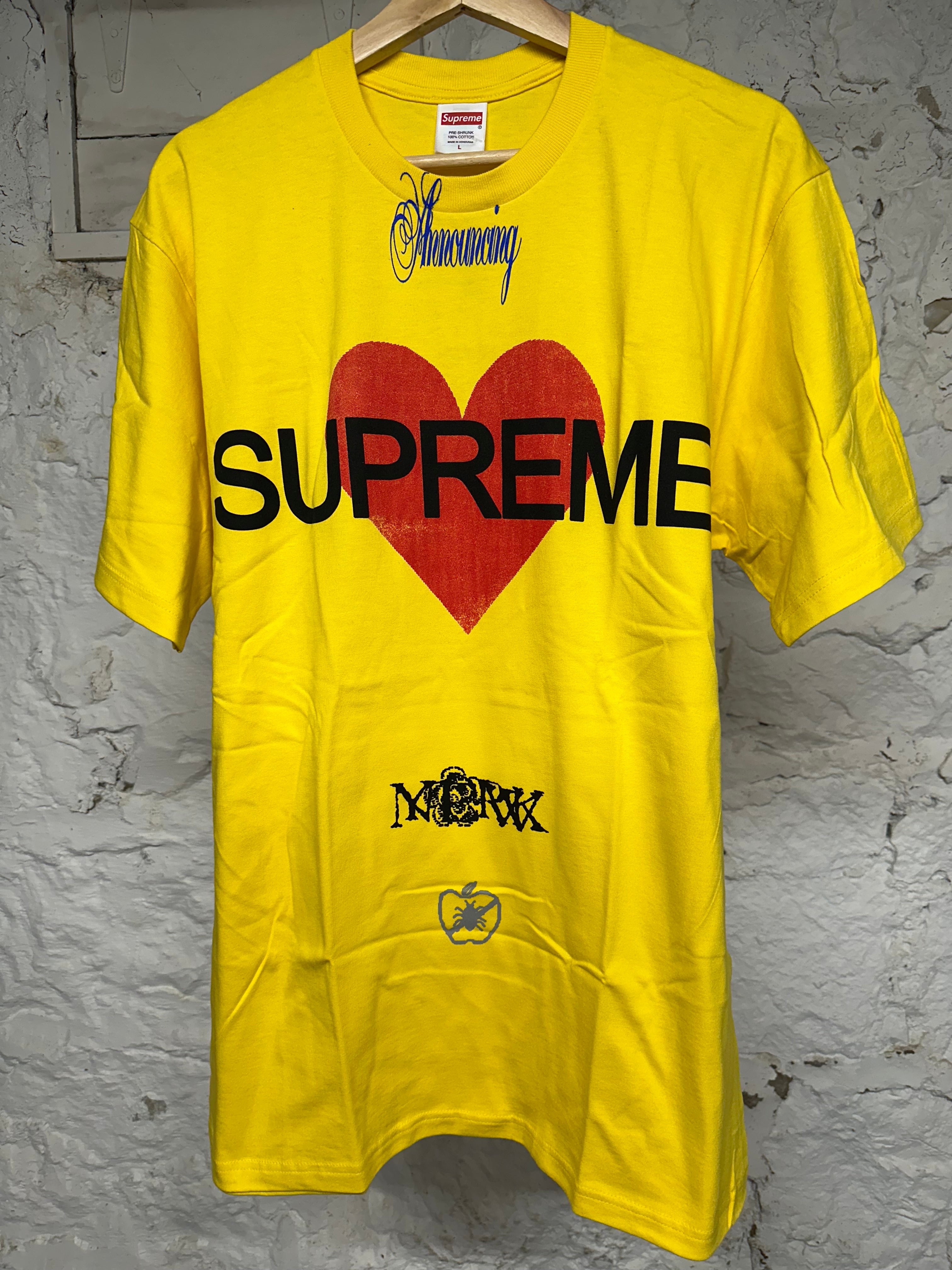 Supreme Announcing Yellow T-Shirt Sz L DS – The Gallery Online