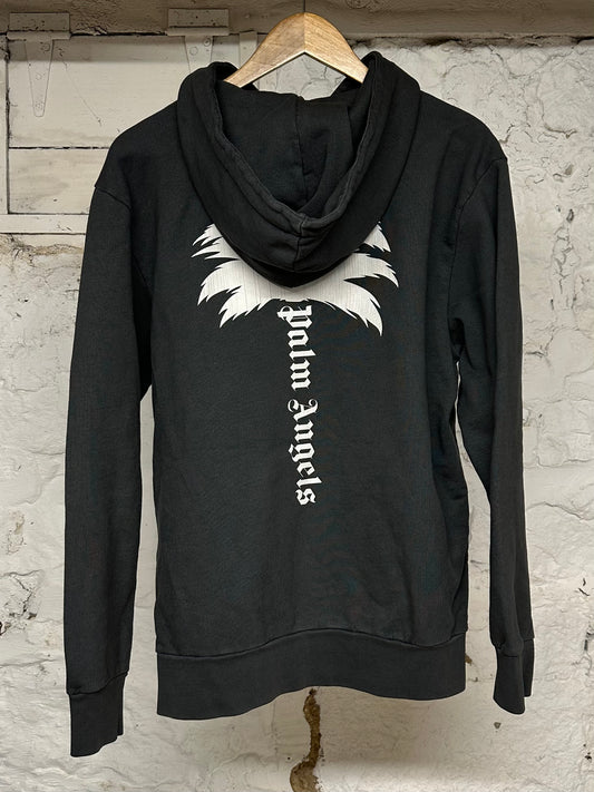 Palm Angels Grey Palm Tree Hoodie Sz S