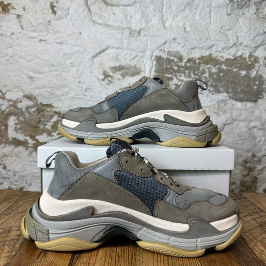 Balenciaga Triple S Blue Grey White Sneaker Sz 10 (43)