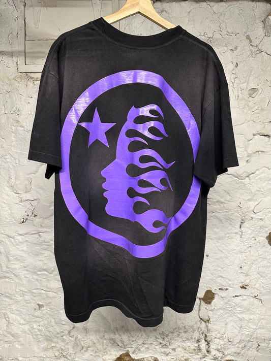 Hellstar Gel Logo Black Purple T-Shirt Sz L