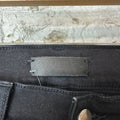 Amiri MX1 Black Leather Black Denim Jeans Sz 28