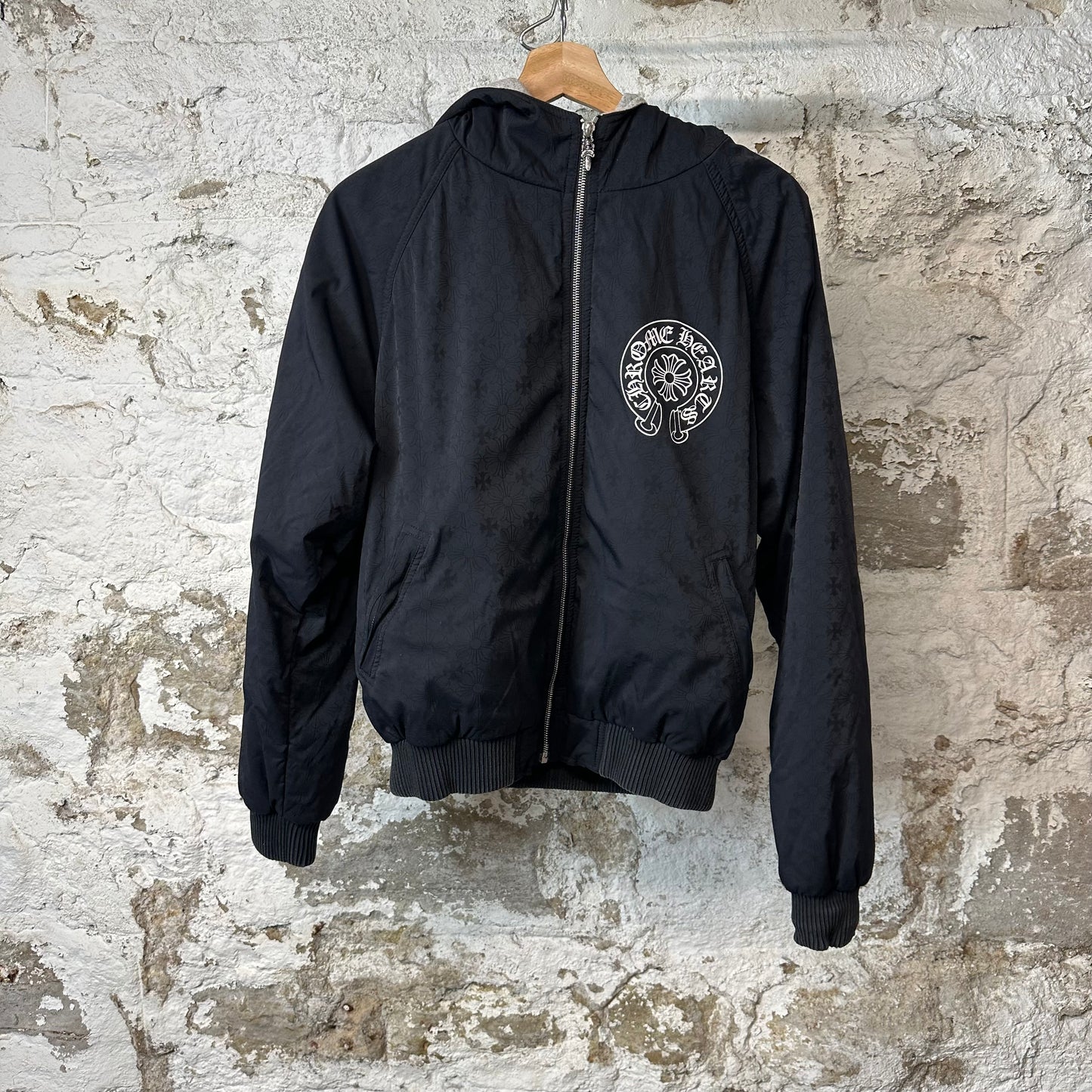 Chrome Hearts Reversible Jacquard Puffer Jacket Sz S