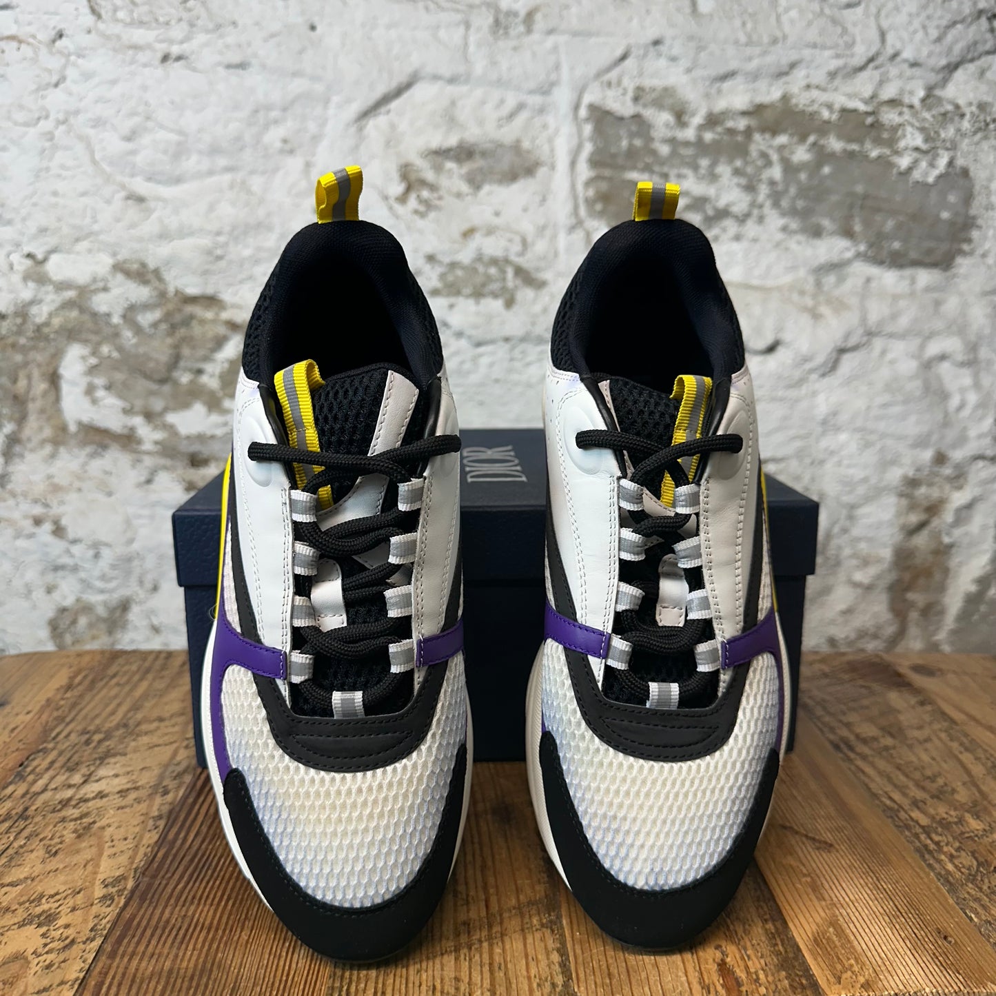 Dior B22 White Black Purple Sneaker Sz 8 (41)