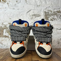 Lanvin Curb Black White Lace Blue Cream Sneaker Sz 9 (42)