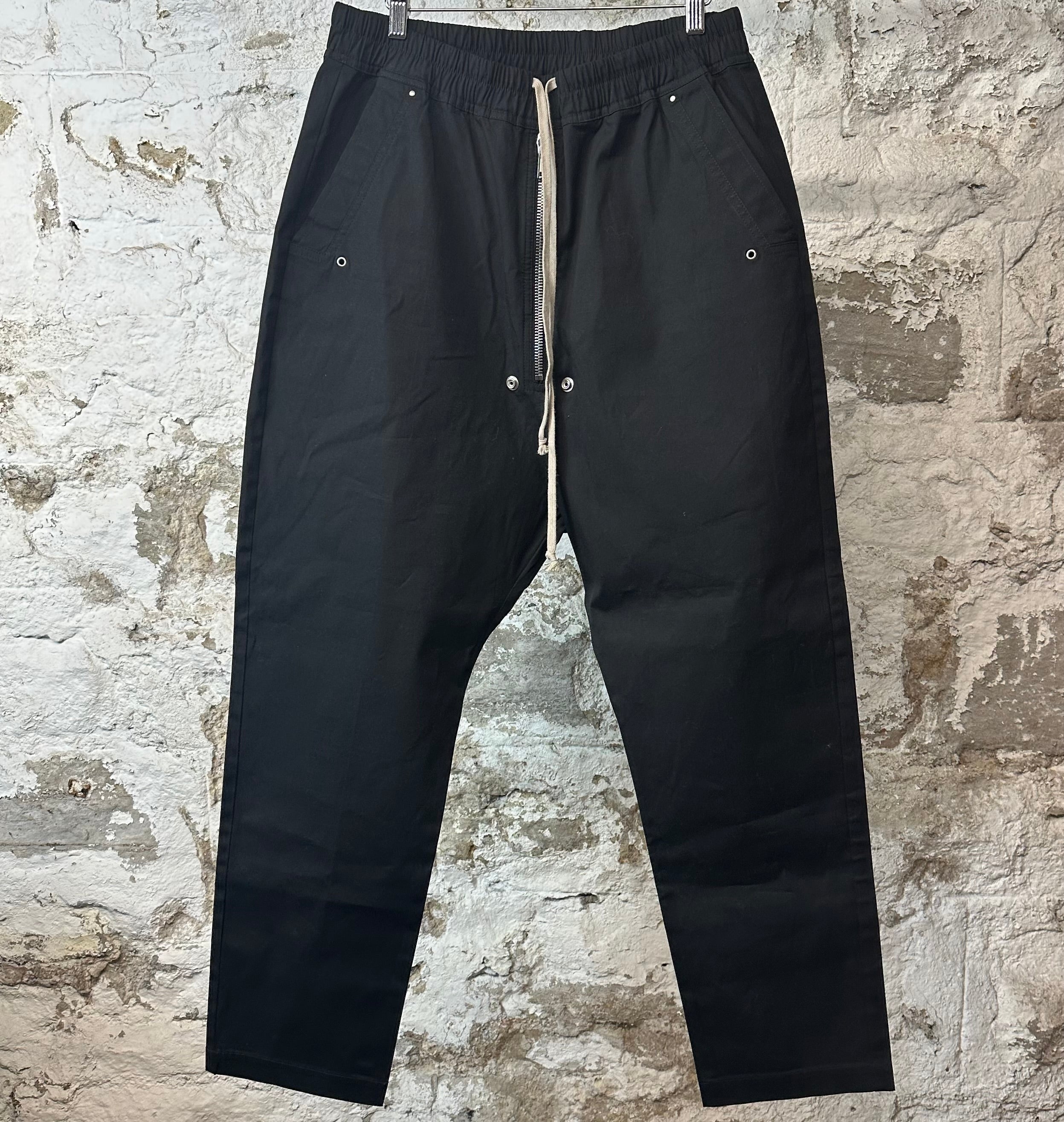 Rick Owens Canvas Bela Pants Black Sz L (52)