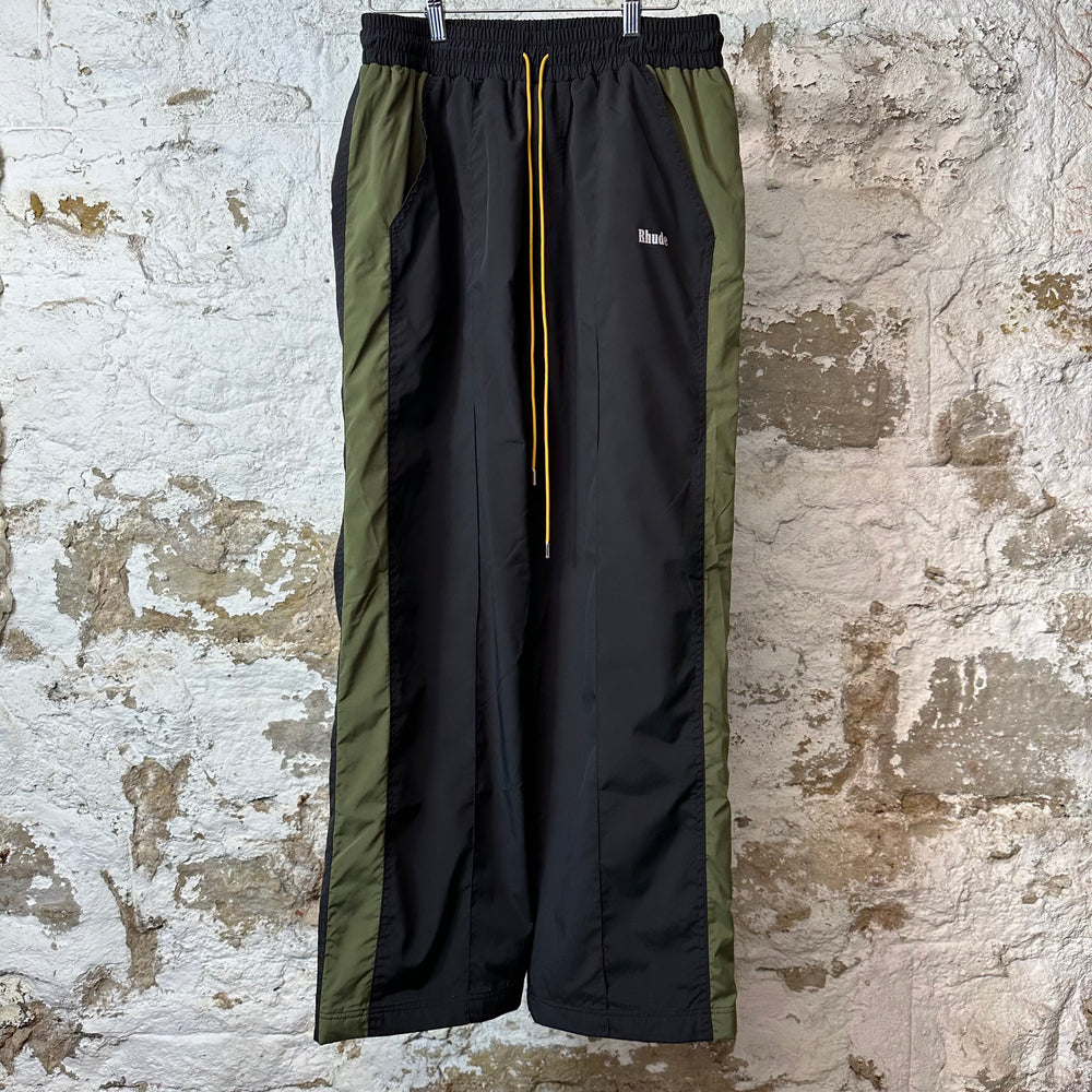 Rhude Black Green Track Pants Sz L