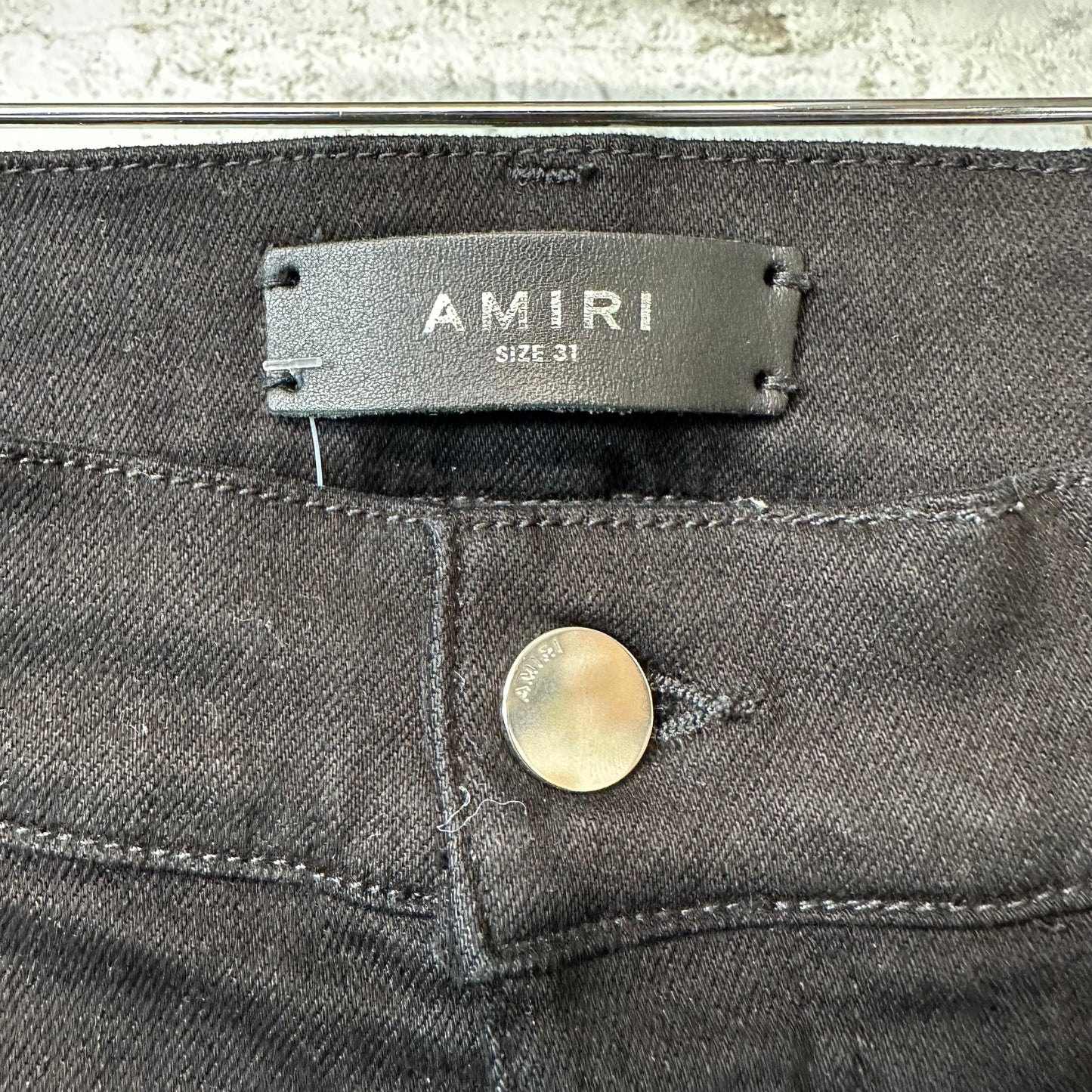 Amiri Blue Gradient Bones Black Denim Jeans Sz 31
